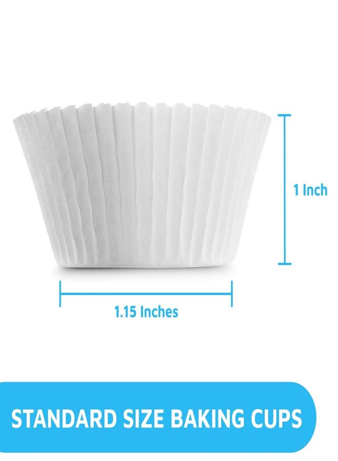 MontoPack Mini White Cupcake Liners | 500 Paper Baking Cups | Greaseproof No Smell Cupcake Wrappers | Muffin Liners for Desserts & Candies Cupcake Liner for Holidays, Birthdays & Protein Balls - Image 4